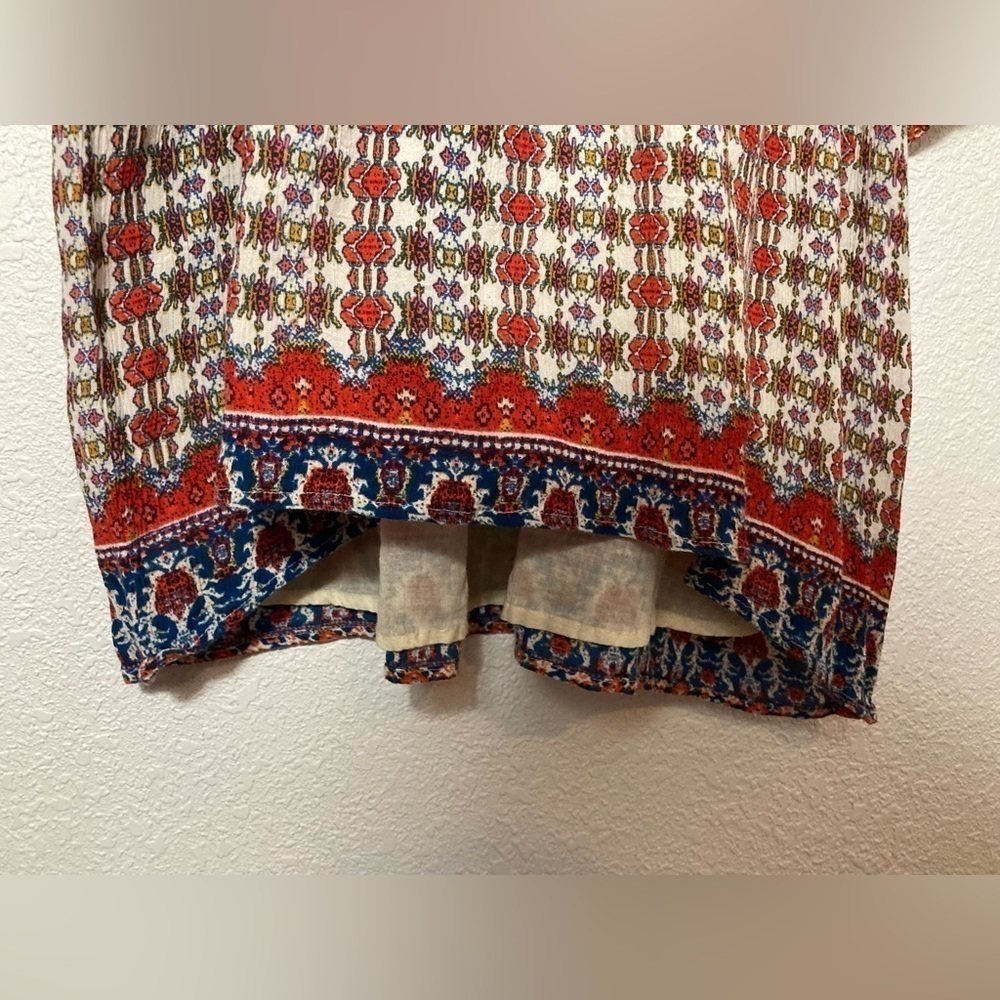 Altar’d state womans small tunic top crinkle gauze fabric boho peasant - Picture 7 of 10